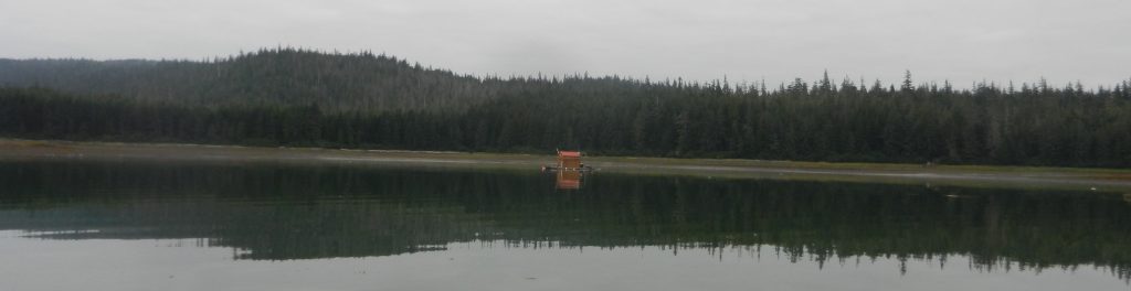 Low tide landscape here in Deception Point Cove, anchored in 10 feet of water.